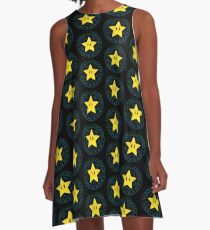 ° GEEK ° Mario Star Cup Kart Rust Logo A-Line Dress