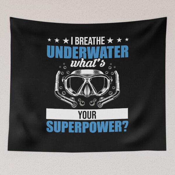 Item preview, Diving, Funny Diver T-Shirt, Scuba Diving Shirt, Diving Shirt , Divers Tee , Swimming Shirts , Snorkel, I Breathe Under Water What's Your Super Power T-Shirt designed and sold by aymob.