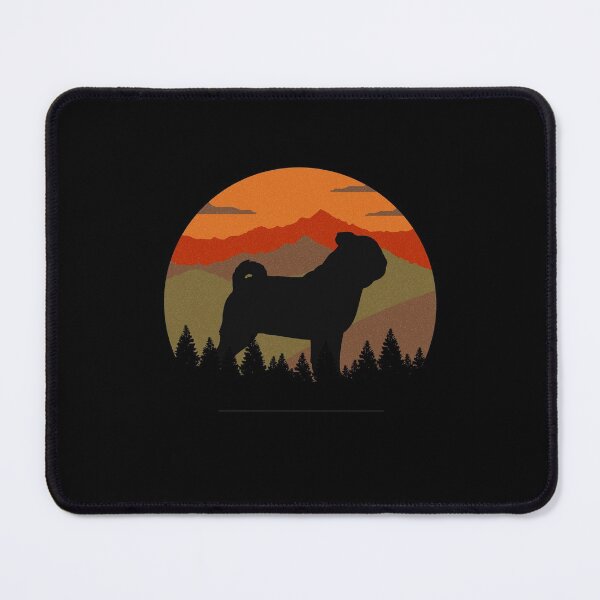 Item preview, Vintage Sky Mountains Country Wilderness Pug Dog Gift  designed and sold by Guarddogdrive.