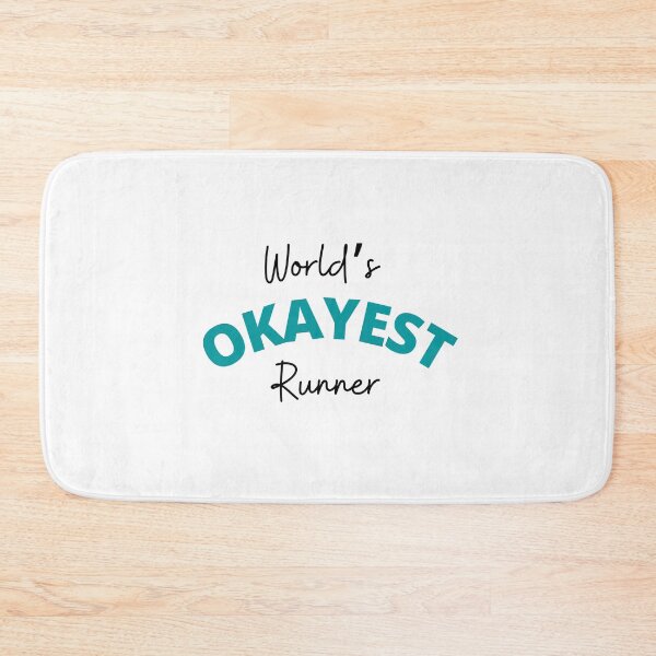 Aperçu de l'œuvre « World's okayest runner » Citation drôle course à pied créée et vendue par PrintsEntmt.