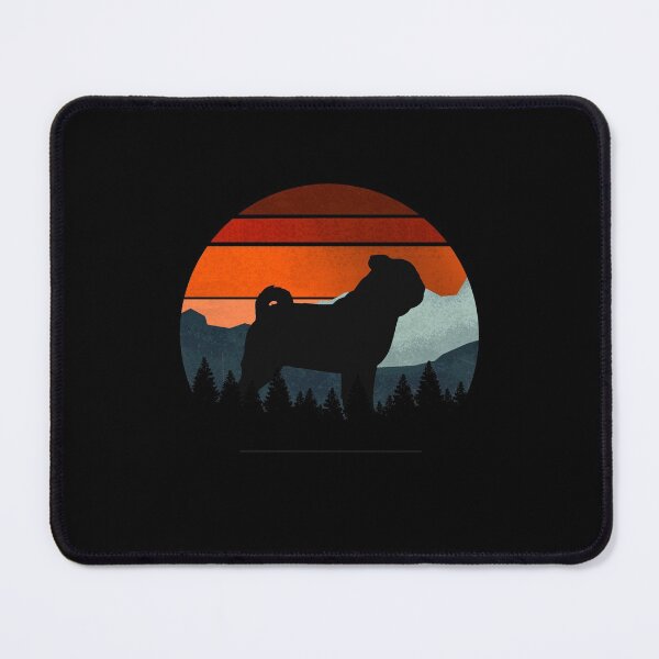 Item preview, Cool Vintage Sky Mountains Wilderness Pug Dog Gift designed and sold by Guarddogdrive.