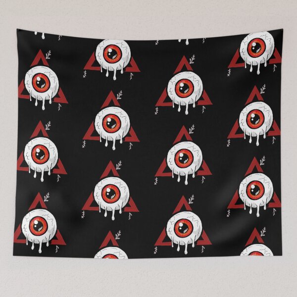 Item preview, Melting red all seeing eye with black background  designed and sold by DemonicGloom.