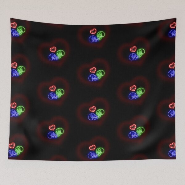 Item preview, Neon Kissing Skulls designed and sold by Pear Tree Studio.