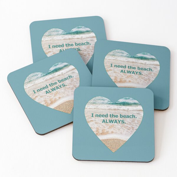 Item preview, Beach Words I Need the Beach Always Ocean Sea Foam Sand Heart designed and sold by Beachy.