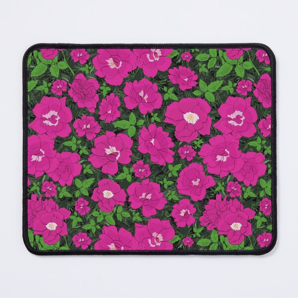 Item preview, Retro Ramblin' Rose Pink on Evergreens Repeat 5748 designed and sold by Art in My Loft.