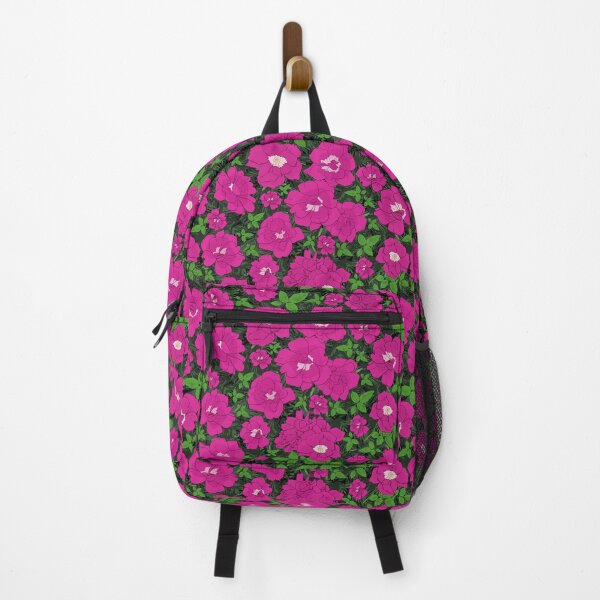 Item preview, Retro Ramblin' Rose Pink on Evergreens Repeat 5748 designed and sold by Art in My Loft.