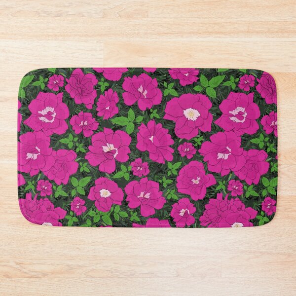 Item preview, Retro Ramblin' Rose Pink on Evergreens Repeat 5748 designed and sold by Art in My Loft.