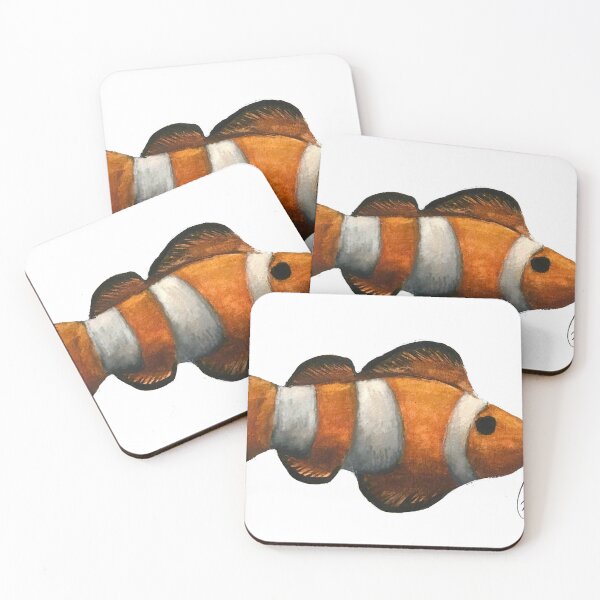 Item preview, Clownfish watercolor painting designed and sold by Nixiepiks.