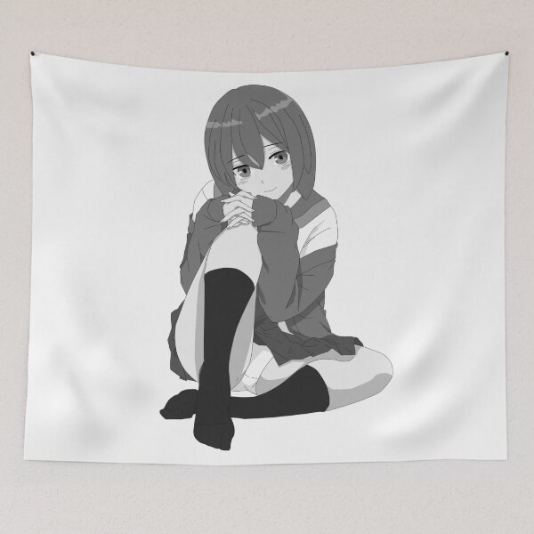 Item preview, Lewd anime girl hentai manga ecchi waifu gray tone designed and sold by ArthurPoe.