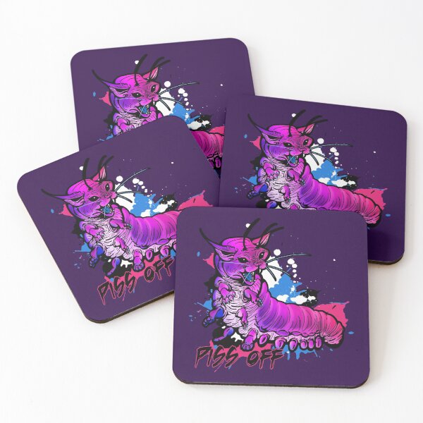 Item preview, Angry Caterpillar: Pink Graffiti with Piss Off Text designed and sold by iduzarts.