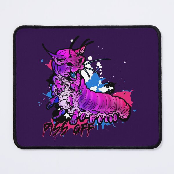 Item preview, Angry Caterpillar: Pink Graffiti with Piss Off Text designed and sold by iduzarts.