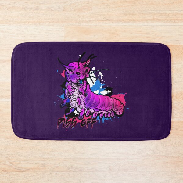 Item preview, Angry Caterpillar: Pink Graffiti with Piss Off Text designed and sold by iduzarts.