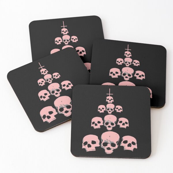 Item preview, Pink skulls pyramid and inverted cross designed and sold by Topmel.