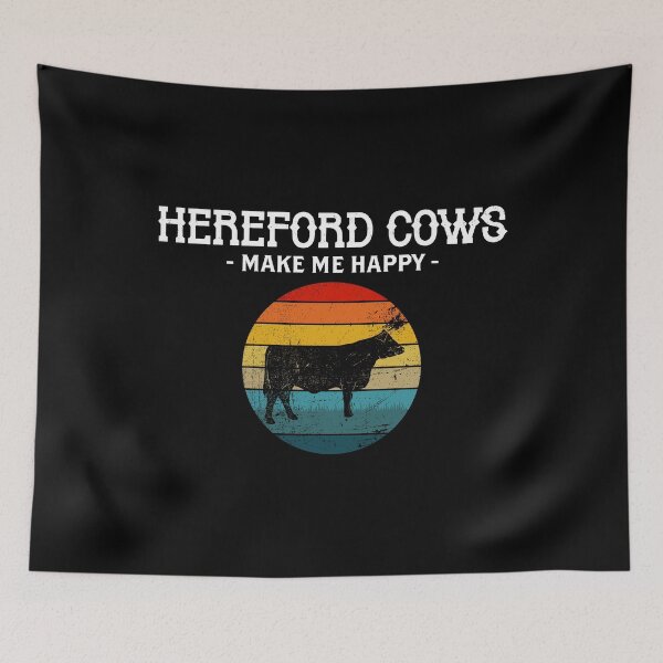 Item preview, Happy Hereford Cow Cattle Farmer print designed and sold by jakehughes2015.