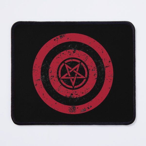 Item preview, Satanic Shield Red Pentagram 01 designed and sold by Hellbilly Designs.