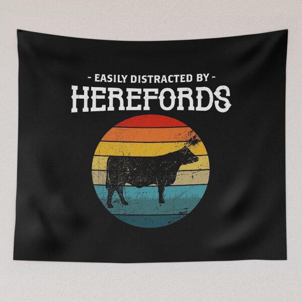 Item preview, Easily Distracted Farming Hereford Cattle graphic designed and sold by jakehughes2015.