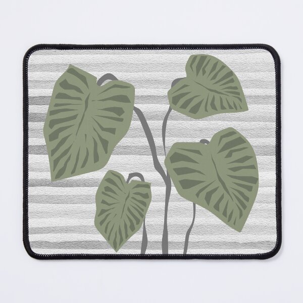 Item preview, Japandi Design with Grey Stripes with Green Leaves designed and sold by Coralgb.