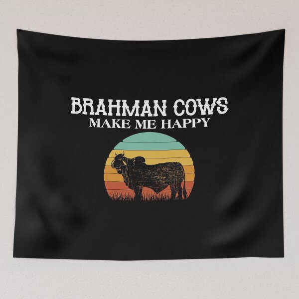 Item preview, Happy Brahman Cow Cattle Farmer print designed and sold by jakehughes2015.