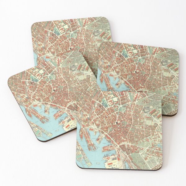 Item preview, Vintage Map of Aarhus, Denmark designed and sold by Gin  Neko.