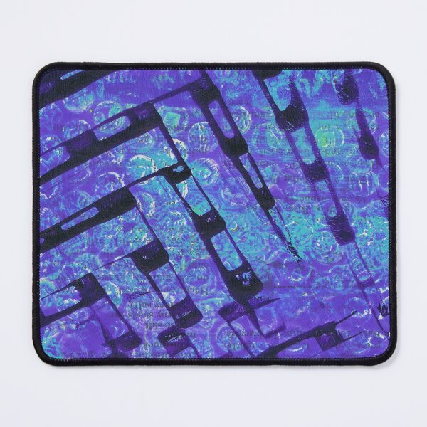 Item preview, Purple Ladders Gelli Print, Abstract Art designed and sold by ReinyBrain.