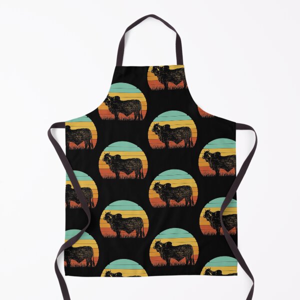 Item preview, Retro Sunset Cow Farmer Brahman Cattle design designed and sold by jakehughes2015.