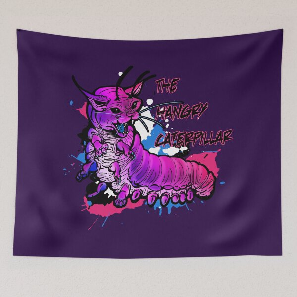 Item preview, Angry Caterpillar: Pink Graffiti Hangry Caterpillar designed and sold by iduzarts.