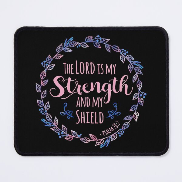 Item preview, Wreath Psalm 28:7 - The Lord is my Strength - Pink designed and sold by amazingjoy.