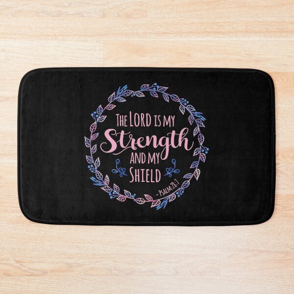 Item preview, Wreath Psalm 28:7 - The Lord is my Strength - Pink designed and sold by amazingjoy.