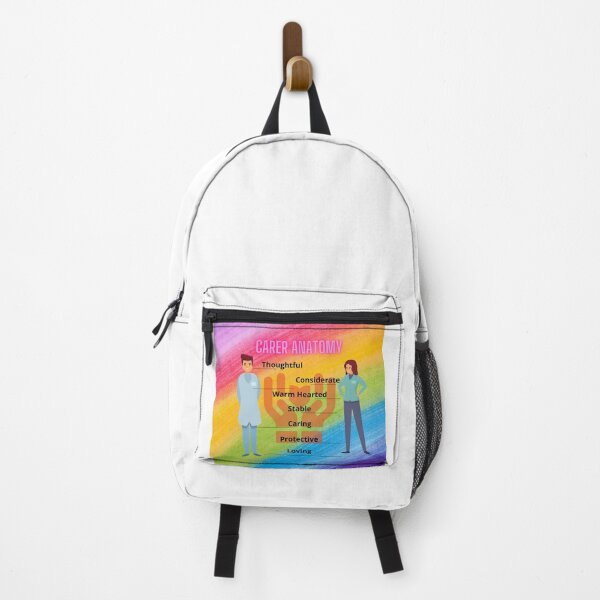 Aperçu de l'œuvre Rainbow Carer Anatomy Amour et appréciation pour les soignants. Fier d'être un produit Carer et une idée cadeau parfaite créée et vendue par AccessMyself.