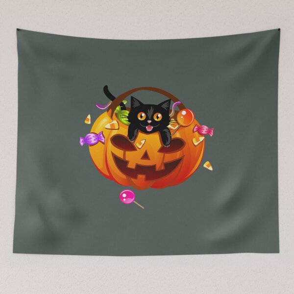 Artikelvorschau, HALLOWEEN-PARTY, KÜRBIS, SCHWARZE KATZE, SÜßIGKEITEN entworfen und verkauft von LouDisign.