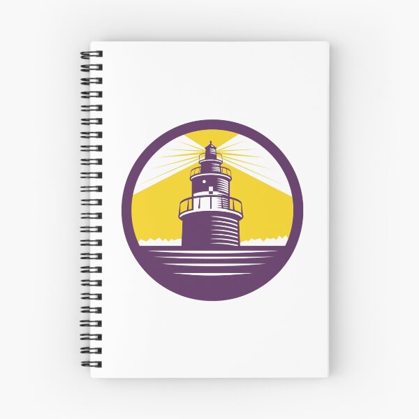 Item preview, Lighthouse Circle Woodcut designed and sold by patrimonio.