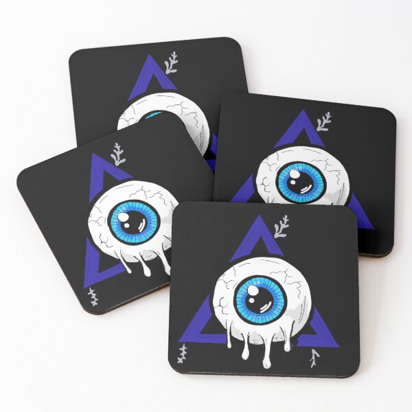 Item preview, Melting Dark Blue all seeing eye with black background  designed and sold by DemonicGloom.