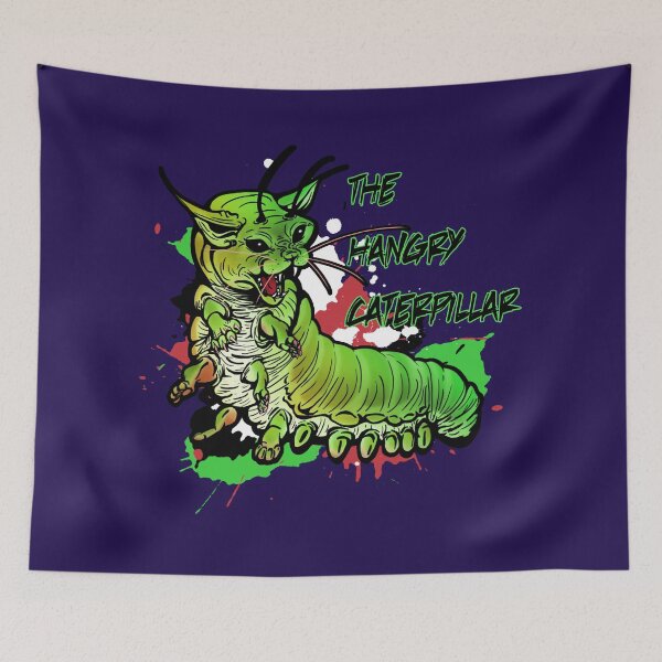 Item preview, Hangry Caterpillar: Green Graffiti designed and sold by iduzarts.