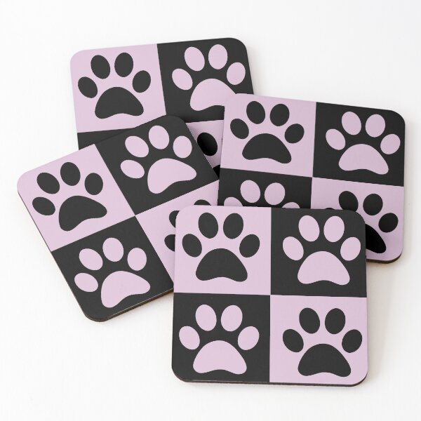 Item preview, Checkered light lavender and black dog paw print pattern 3 | Cute Gifts for dog mom, dog dad, dog lover and dog owner  designed and sold by Violet Treasures.