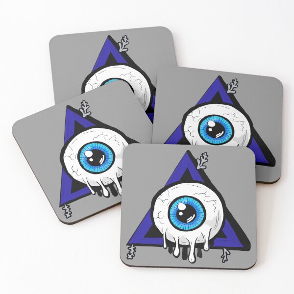 Item preview, Melting Dark Blue all seeing eye with grey background  designed and sold by DemonicGloom.