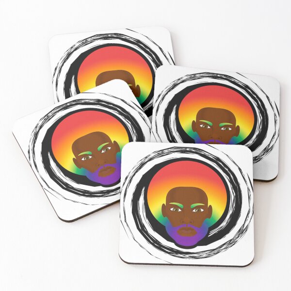 Item preview, Black Man Wearing a Rainbow Afro and Beard designed and sold by Sheila Pressley.