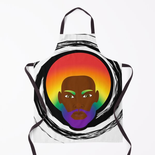 Item preview, Black Man Wearing a Rainbow Afro and Beard designed and sold by Sheila Pressley.