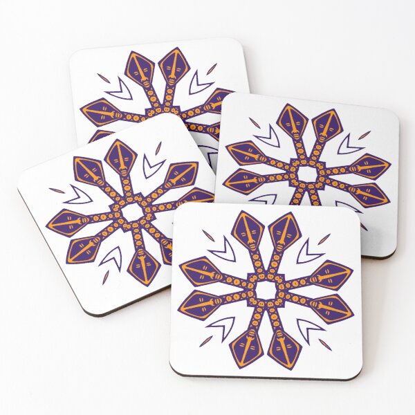 Item preview, Council of Elders - African Mystic Symmetrical Symbol White Purple & Orange designed and sold by Tony Cisse.