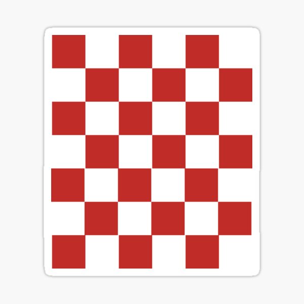 Croatian checkerboard, Croatia Checkers, chequy, Escutcheon, Croatian chessboard, checkerboard Sticker
