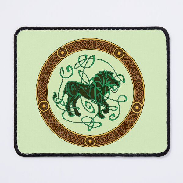 Item preview, Celtic knotwork lion - green designed and sold by AnyaPenfold.