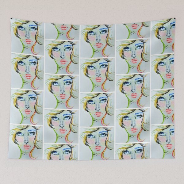 Item preview, Abstract colourful face  designed and sold by tagmoj.