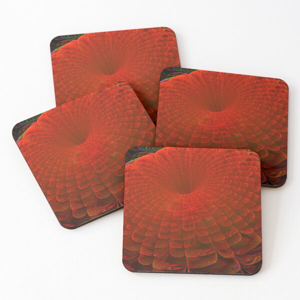 Item preview, Fractal Red Shining Chrysanthemum  -  Fractal Art - 3D image designed and sold by Aenota.