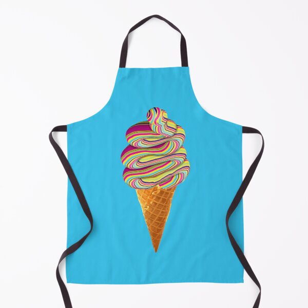Item preview, Trippy Soft Serve Icecream Cone Digital Illustration (Blue Background) designed and sold by Ciara Shortall.