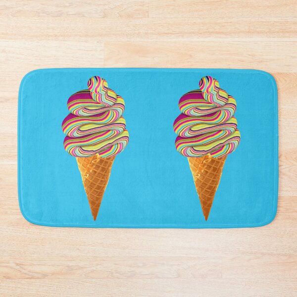 Item preview, Trippy Soft Serve Icecream Cone Digital Illustration (Blue Background) designed and sold by Ciara Shortall.