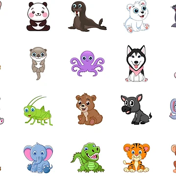 Artwork thumbnail, Multiple Cute Animals Sticker pack by RafaelLima7