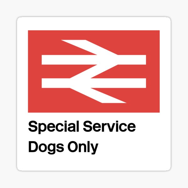 Dogs Only Special Service Sticker