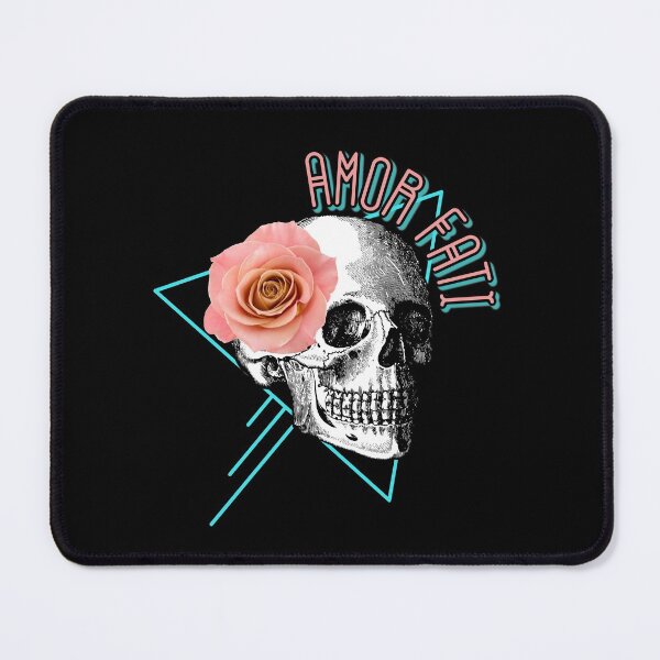 Item preview, Amor Fati | Stoicism Phrase | Stoic Skull with Pink Rose Retro designed and sold by StoicStreet.