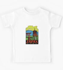 Japan Vintage Travel Decal Kids Tee