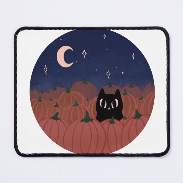 Item preview, Black Cat in Pumpkin Patch designed and sold by lindseymcc.