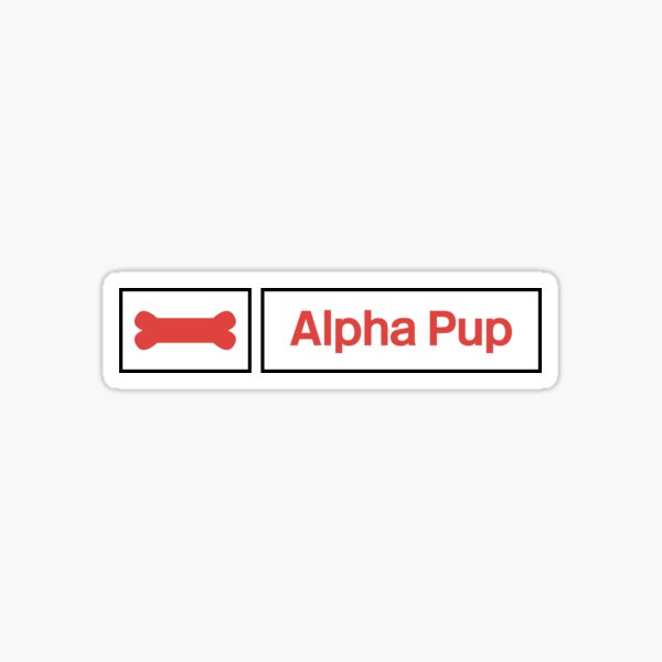 Alpha Pup Logo Sticker